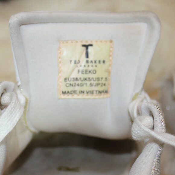 Ted Baker Feeko Silver Sneaker shoes size 7.5 - Picture 9 of 9